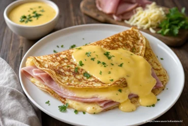 Crêpe jambon fromage sauce hollandaise : recette gourmande et facile à réaliser