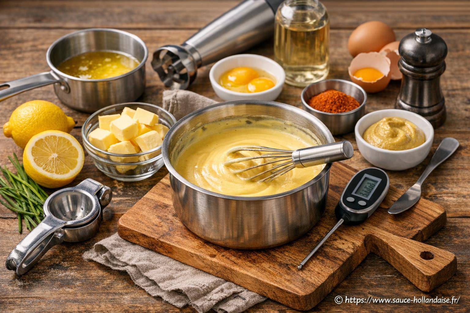 Petits ustensiles indispensables pour réussir sa sauce hollandaise