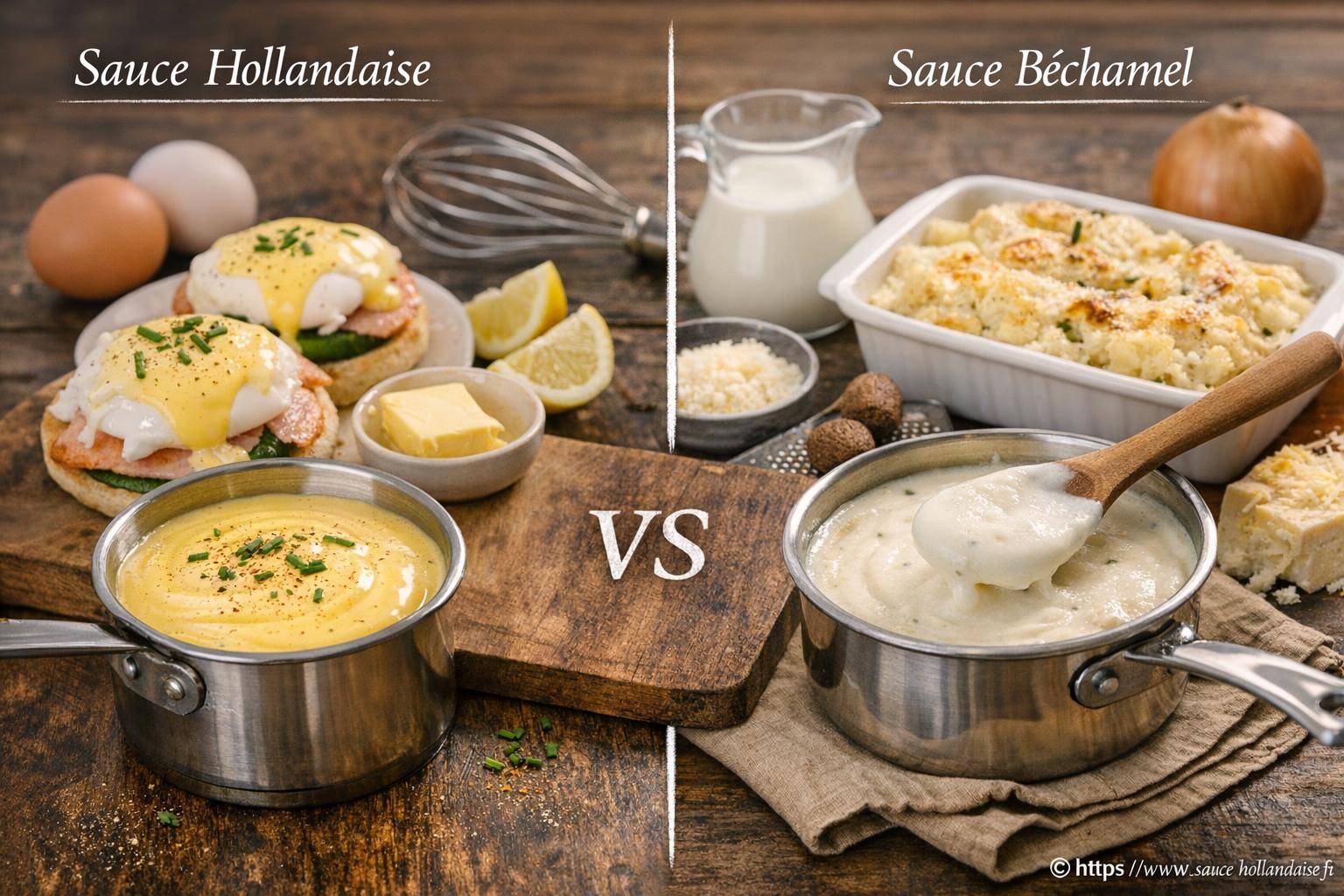 Différence entre sauce hollandaise et béchamel : quelles sont les spécificités ?